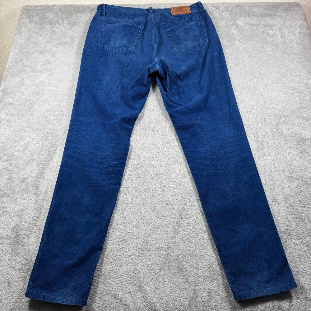 Brooks Brothers Corduroy Pants Mens 36x34 Blue‎ 5-Pocket Straight Leg Casual